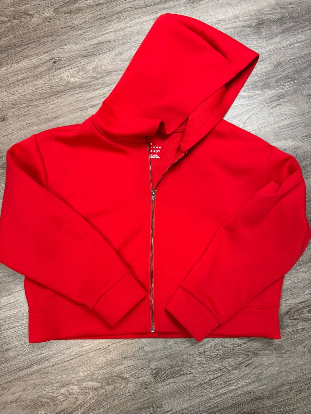 A new day Bright Red Zip-Up Hoodie size XL